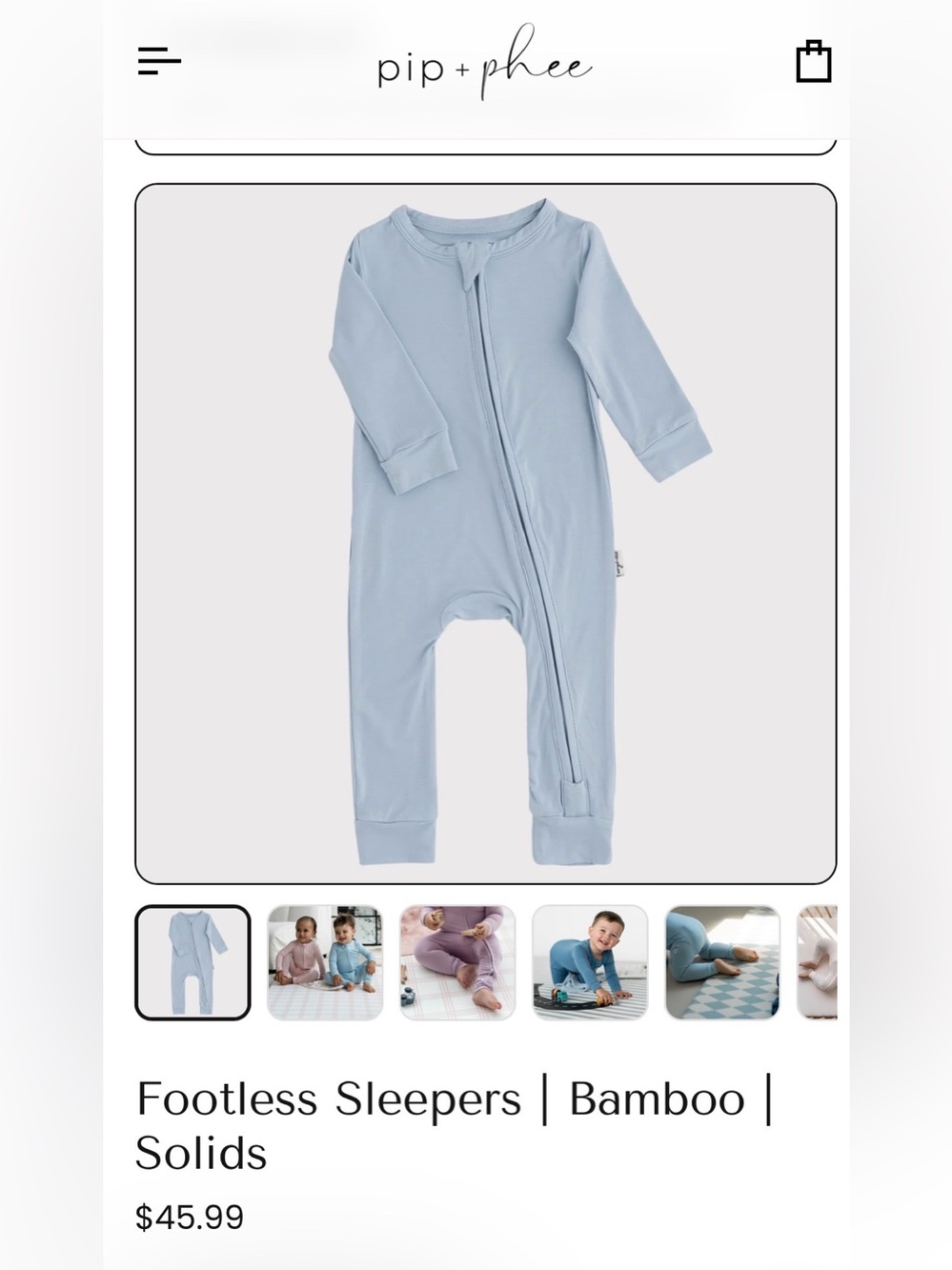 NWT Pip+Phee Footless Sleeper